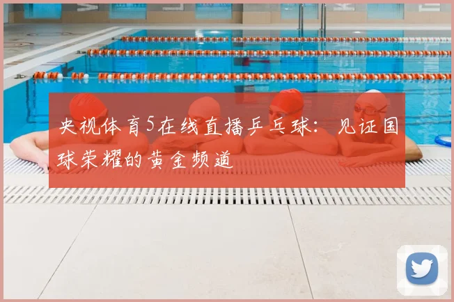 央视体育5在线直播乒乓球：见证国球荣耀的黄金频道
