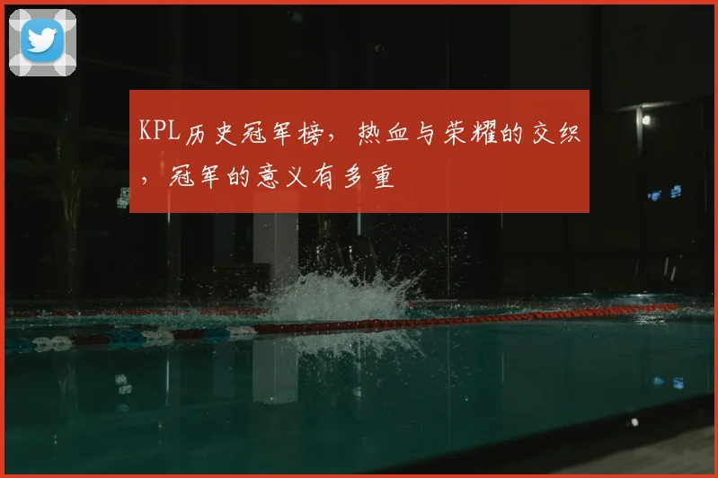 KPL历史冠军榜,热血与荣耀的交织,冠军的意义有多重